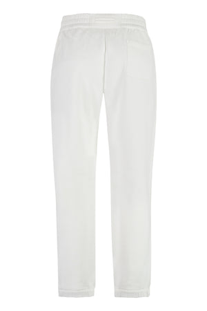 ZEGNA Classic White Cotton Track-Pants for Men