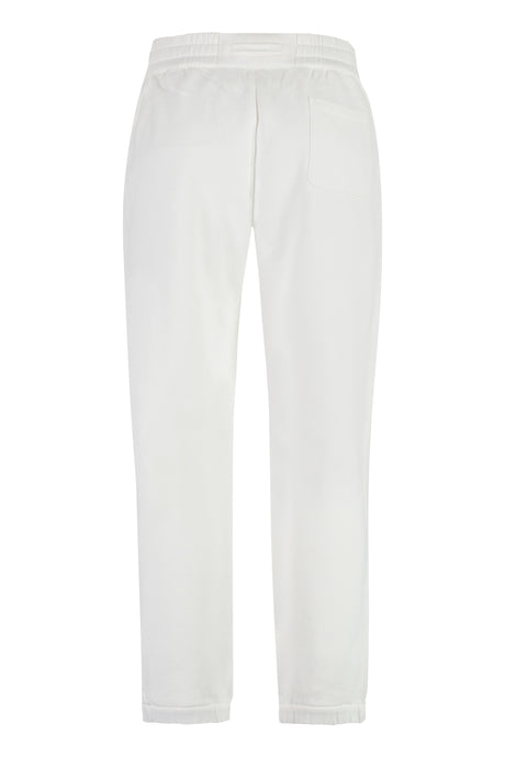 ZEGNA Classic White Cotton Track-Pants for Men