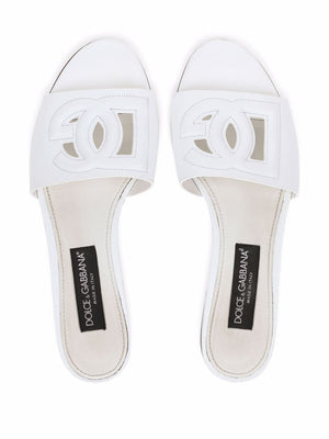 DOLCE & GABBANA White Women's Sandals for the Spring/Summer Season