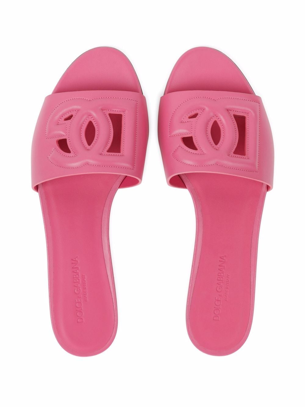 DOLCE & GABBANA Pink Leather Sandals for Stylish Women