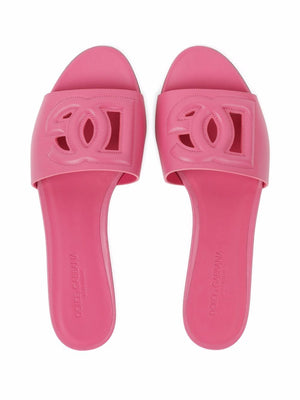 DOLCE & GABBANA Pink Leather Sandals for Stylish Women