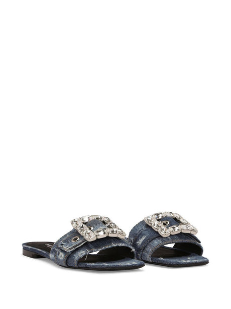 DOLCE & GABBANA Chic Patchwork Leather Sandals for Women