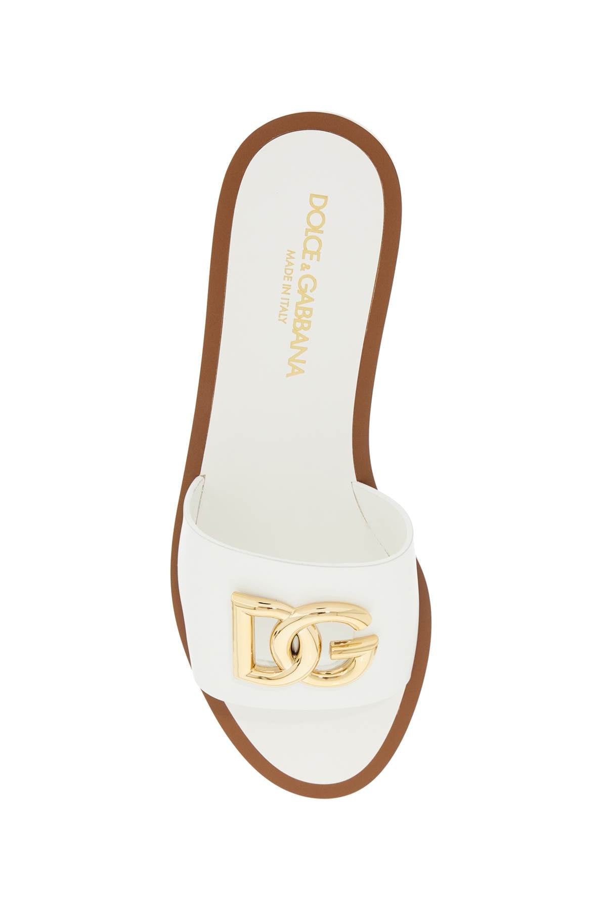 DOLCE & GABBANA DG Logo Women's Slide Sandals - Size 8