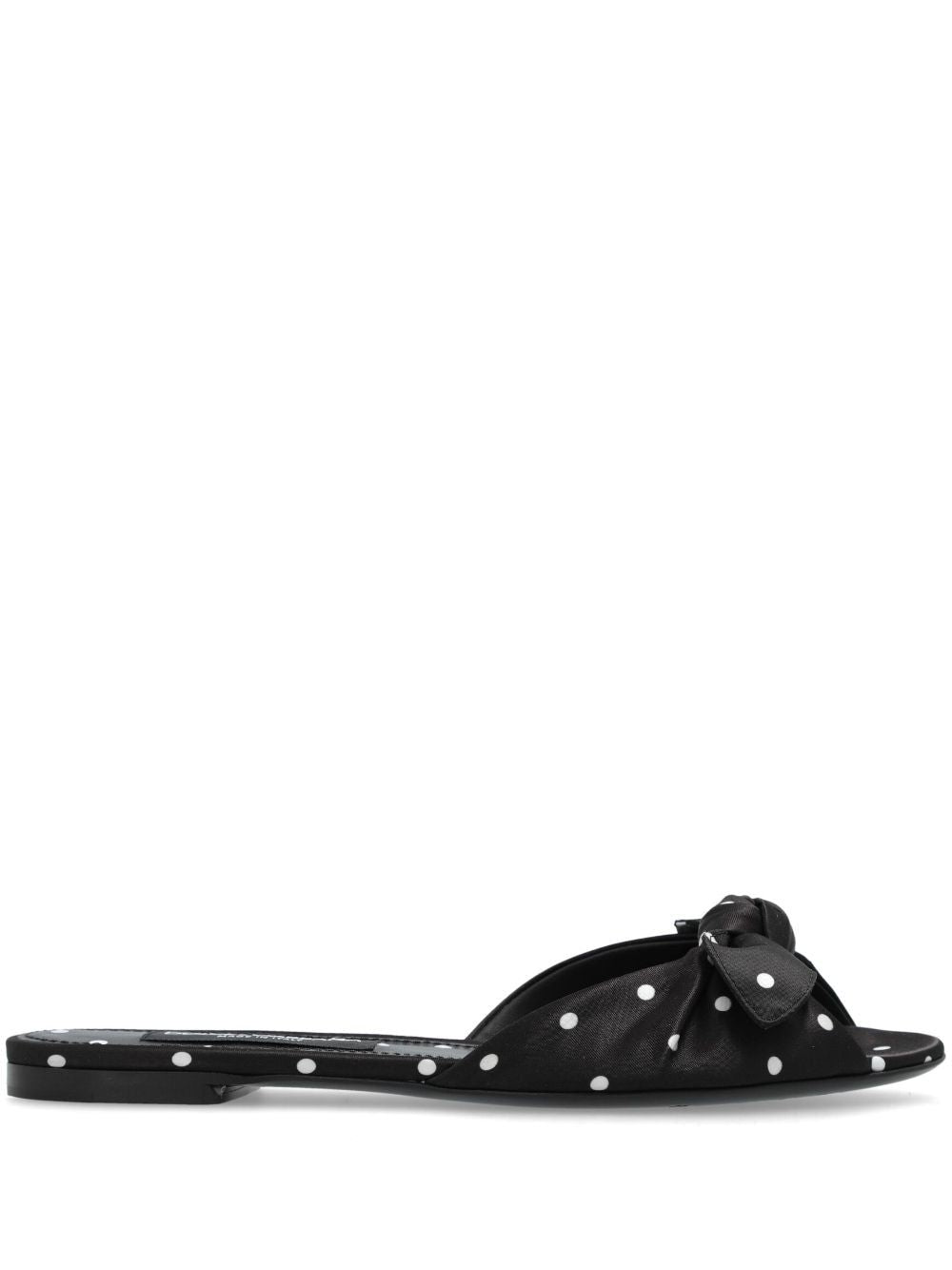 DOLCE & GABBANA Elegant Black Flat Sandals