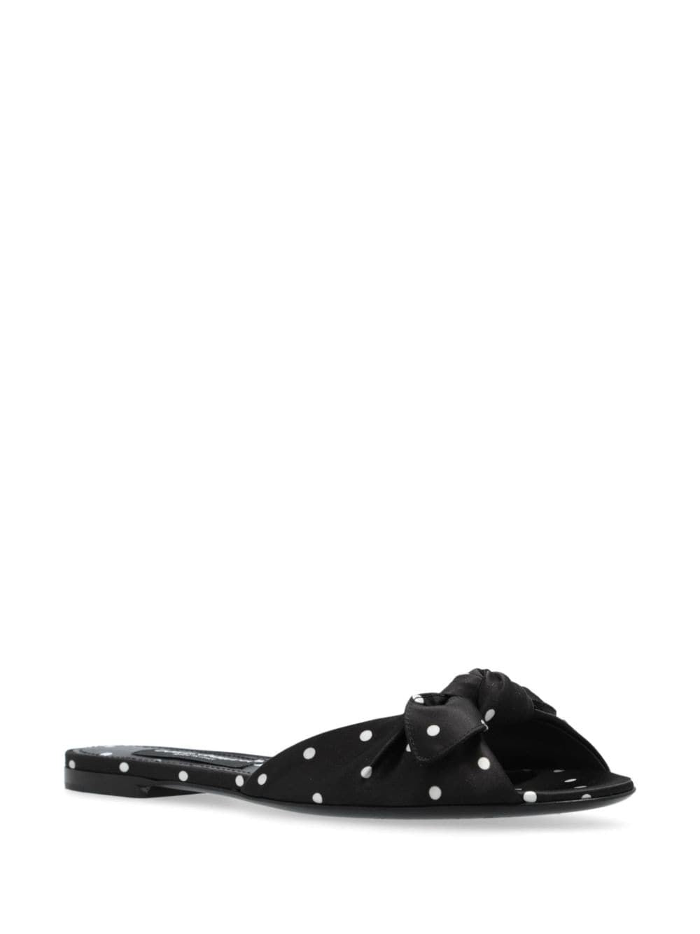 DOLCE & GABBANA Elegant Black Flat Sandals