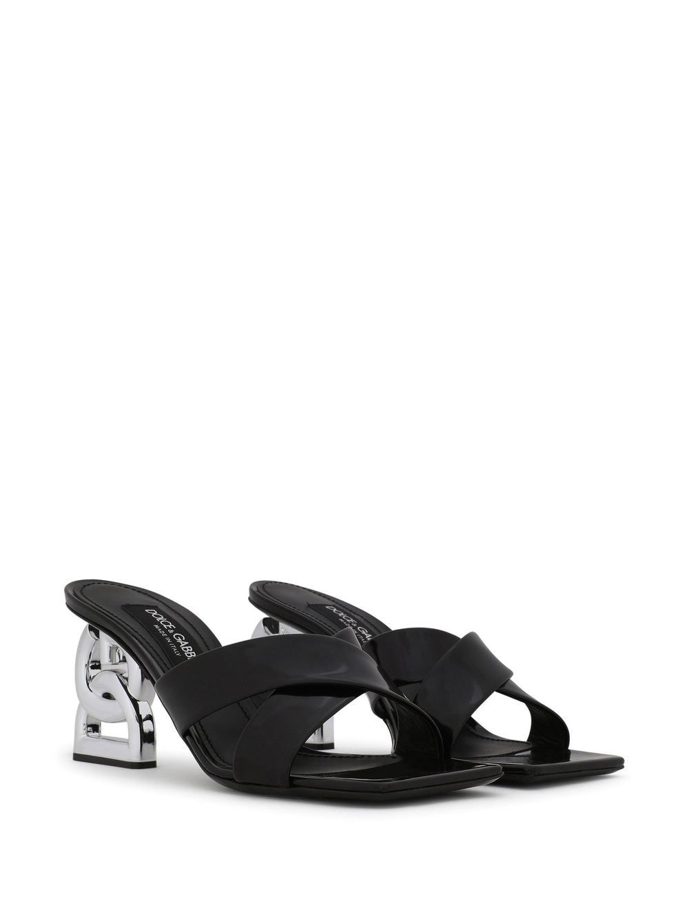 DOLCE & GABBANA Elegant Nero Heeled Sandals for Women - SS23 Collection