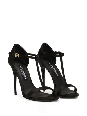 DOLCE & GABBANA High Stiletto Heel Ankle Strap Sandals 105MM