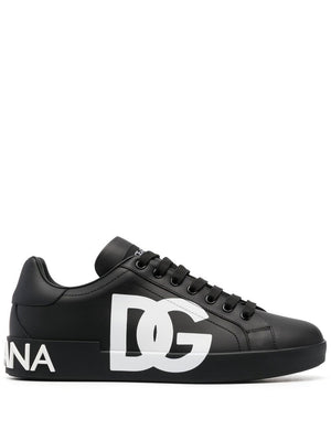 DOLCE & GABBANA Men's Portofino Sneakers with DG Logo