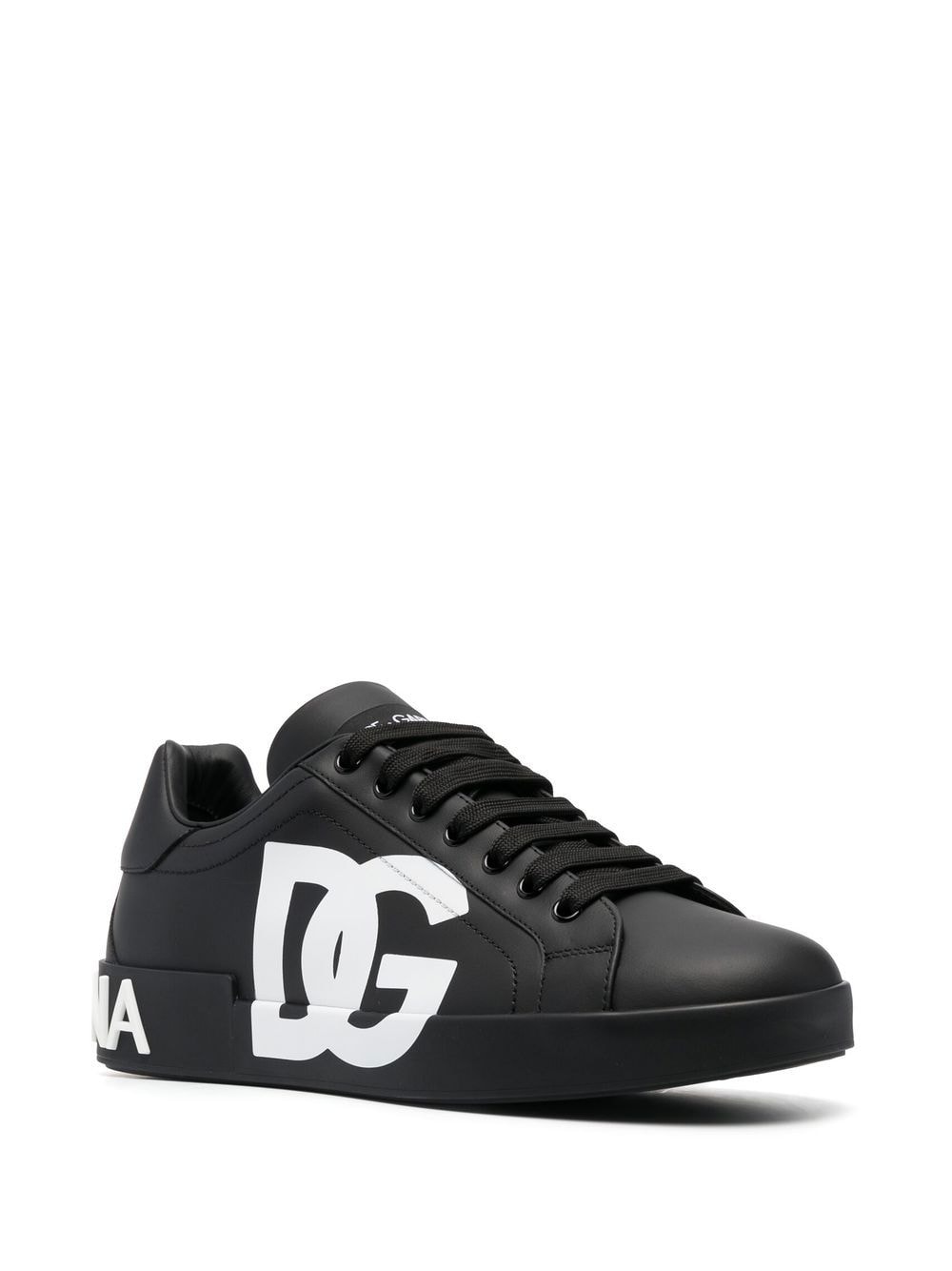 DOLCE & GABBANA Portofino Leather Sneakers - Men's Fashion Footwear