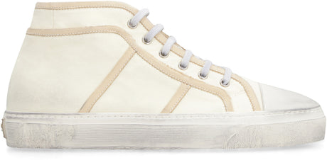 Vintage White Mid-Top Sneakers for Men from DOLCE & GABBANA's SS23 Collection