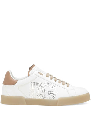 DOLCE & GABBANA Portofino White Leather Sneakers