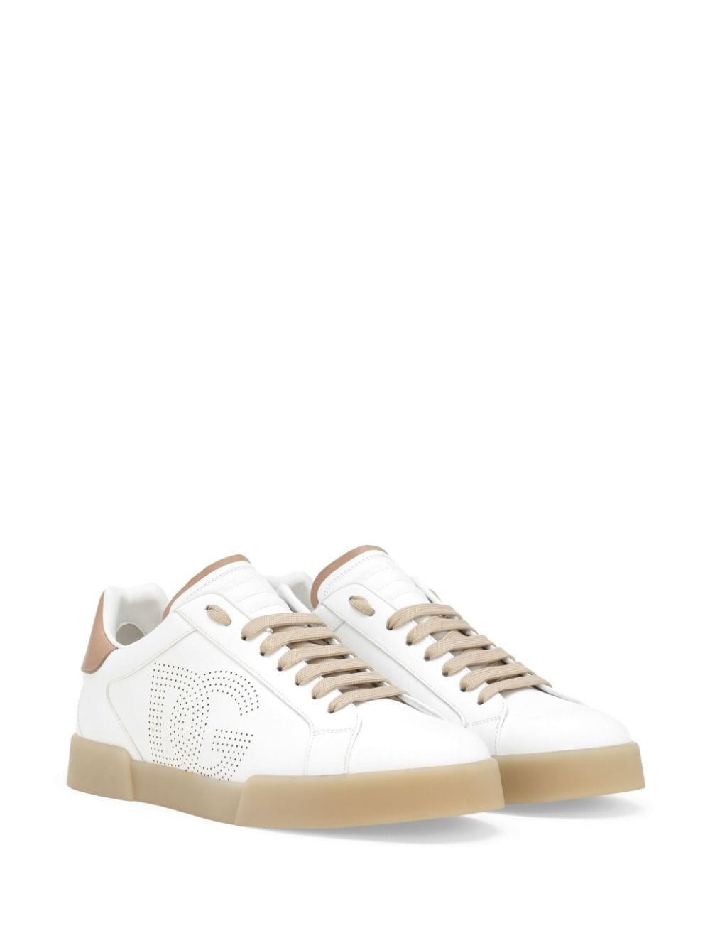 DOLCE & GABBANA Portofino White Leather Sneakers