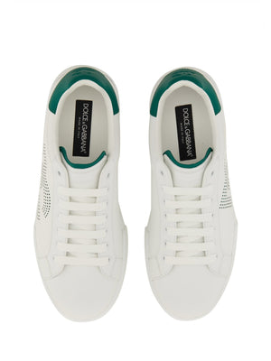 DOLCE & GABBANA Men's Premium Leather Portofino Sneakers