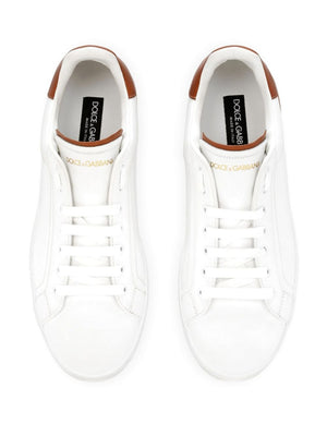 DOLCE & GABBANA Men's Portofino Leather Sneakers