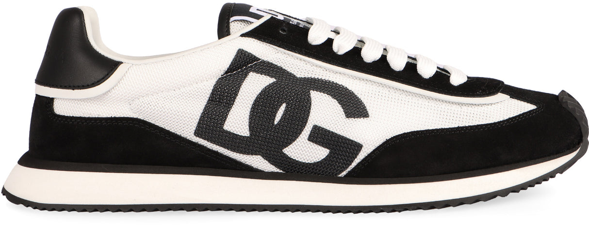 DOLCE & GABBANA Suede and Mesh DG Cushion Sneaker