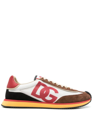 DOLCE & GABBANA Premium Mesh and Suede Cushion Sneakers for Men