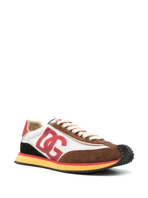 DOLCE & GABBANA Premium Mesh and Suede Cushion Sneakers for Men