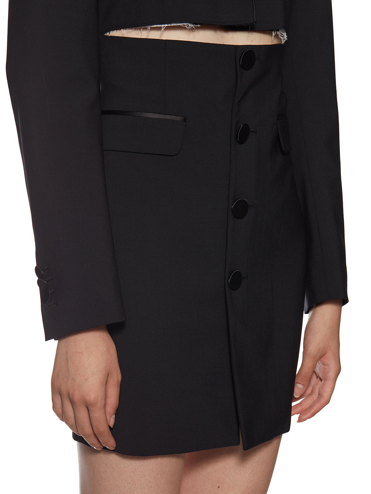 DSQUARED2 Sleek Black Virgin Wool Dress for Women - FW21