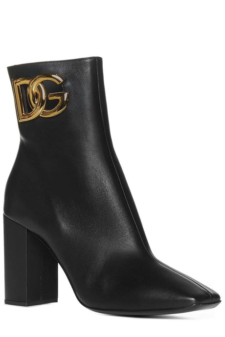 DOLCE & GABBANA Luxury Italian Leather Ankle Boots for Women - FW23