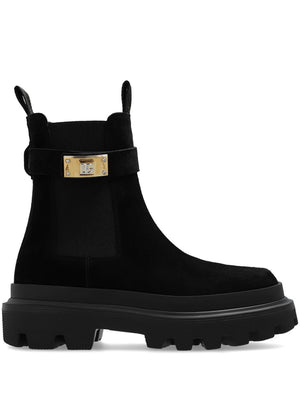 DOLCE & GABBANA Logo-Plaque Chelsea Boots for Women - FW24