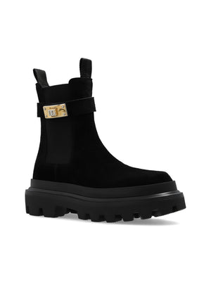 DOLCE & GABBANA Logo-Plaque Chelsea Boots for Women - FW24