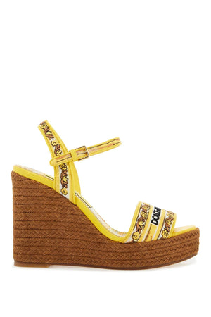 DOLCE & GABBANA Embroidered Wedge Sandals for Women