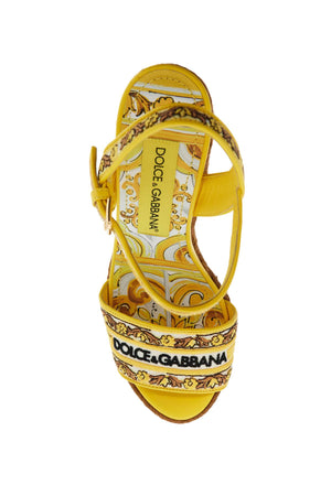 DOLCE & GABBANA Embroidered Wedge Sandals for Women