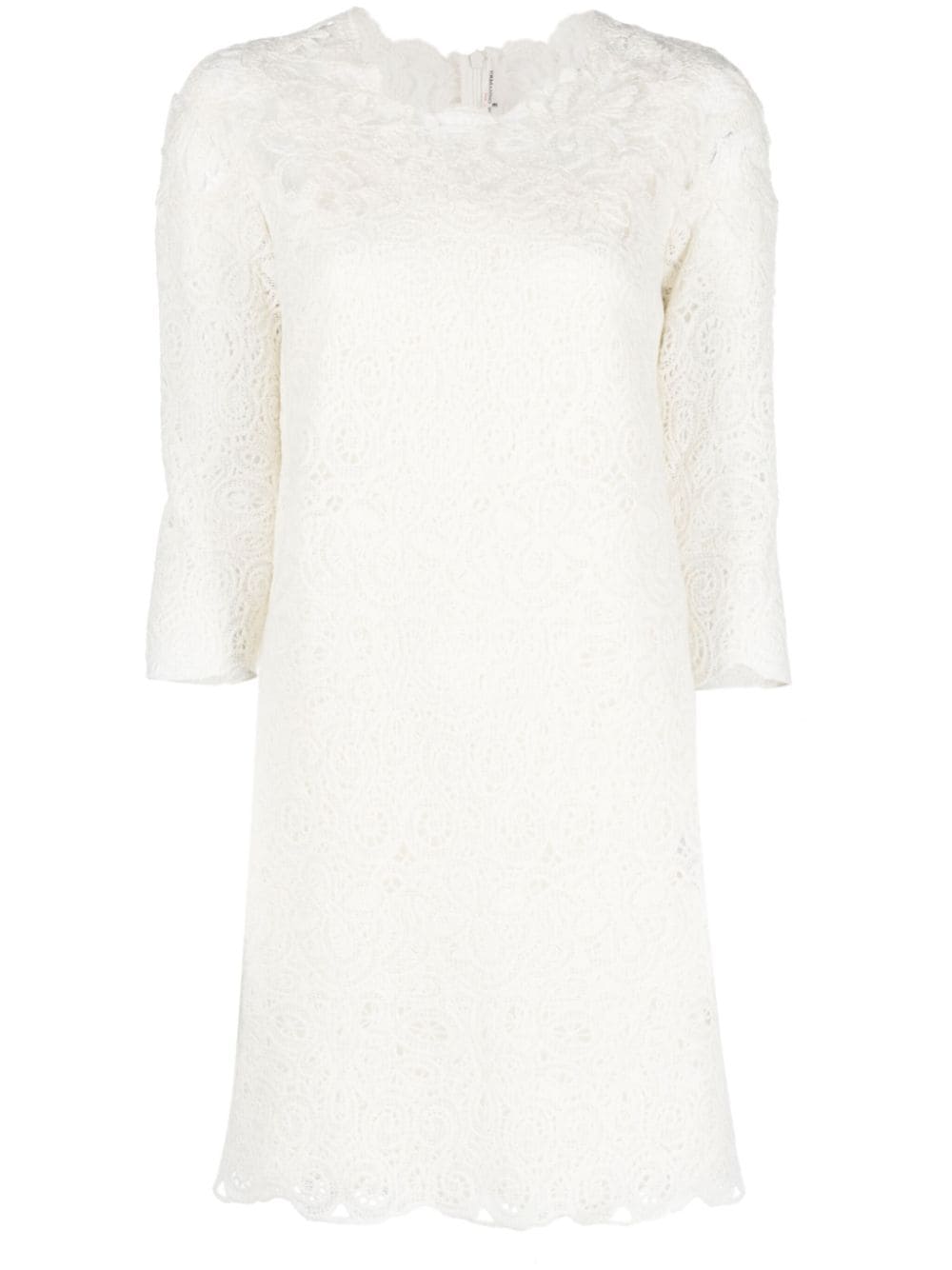 ERMANNO SCERVINO Chic and Sophisticated White Lace Dress