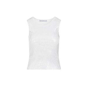 ERMANNO SCERVINO Metallic Knit Tank Top for Women, SS24 Collection