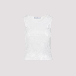 ERMANNO SCERVINO Metallic Knit Tank Top for Women, SS24 Collection