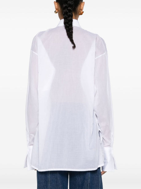 ERMANNO SCERVINO White Cotton Pleated Shirt for Women - SS24 Collection