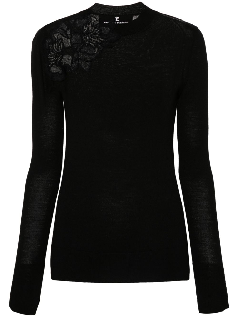 ERMANNO SCERVINO Embroidered Merino Wool Sweater - Women's Crew Neck - FW24