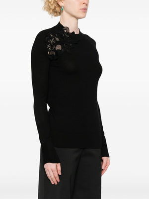 ERMANNO SCERVINO Embroidered Merino Wool Sweater - Women's Crew Neck - FW24