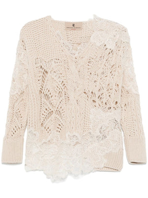 ERMANNO SCERVINO Lace Oversized Sweater