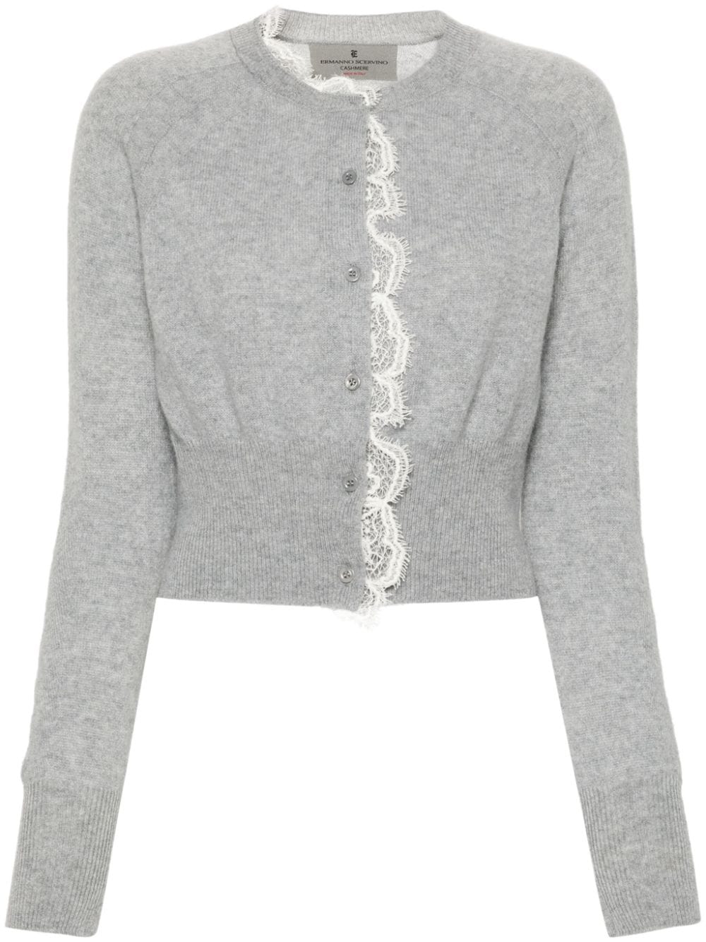 ERMANNO SCERVINO Chic Cashmere Knit Cardigan - Cropped Fit