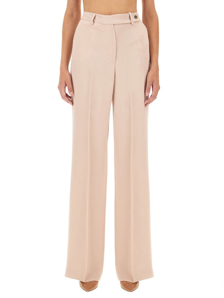 KITON Regular Fit Satin Pants in Soft Pink (Size 42 IT)