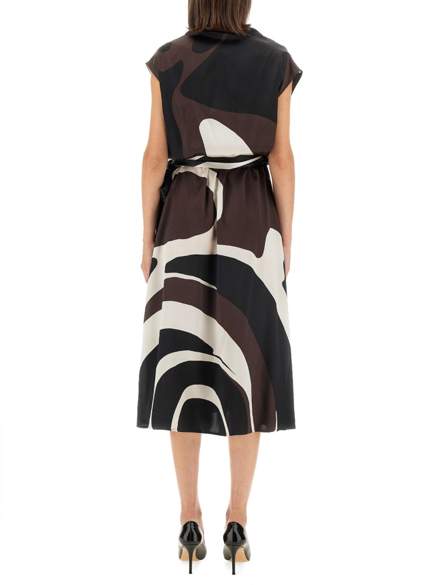 KITON Elegant Silk Dress with Print - Size 40 IT