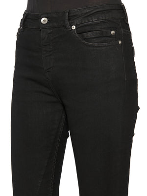 DRKSHDW Black Denim Jeans for Women with Belt Waist and Five Pockets