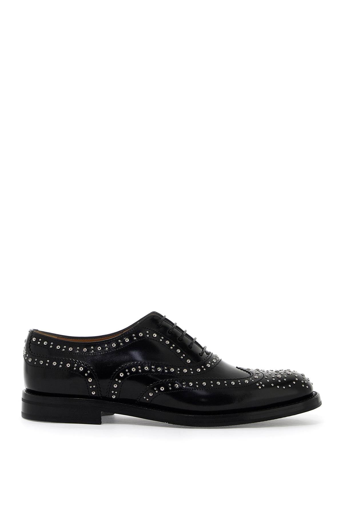 CHURCH'S Elegant Brogue Oxford Lace-Ups with Micro Studs