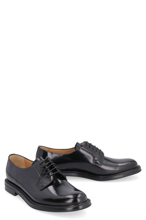 CHURCH'S Black Leather Laced Derby Dress Shoes for Women
