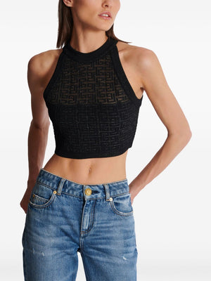 Áo Croptop Dây Đeo Cổ Lấp Lánh