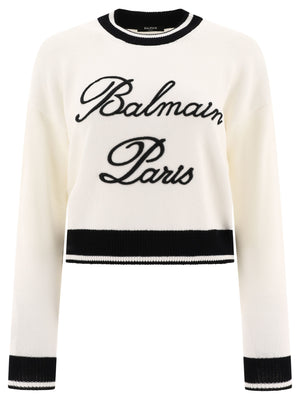 BALMAIN Stylish 24FW Women's White Tunic Top