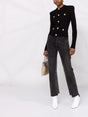 BALMAIN Ribbed Cardigan with Golden Buttons