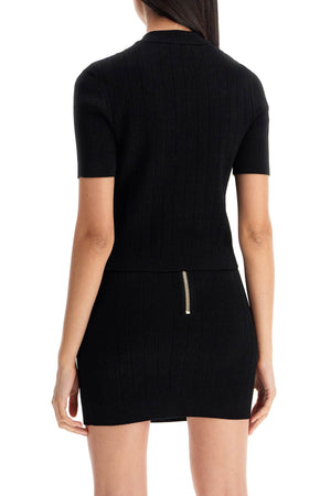 BALMAIN Elegant Black Cardigan with Golden Buttons