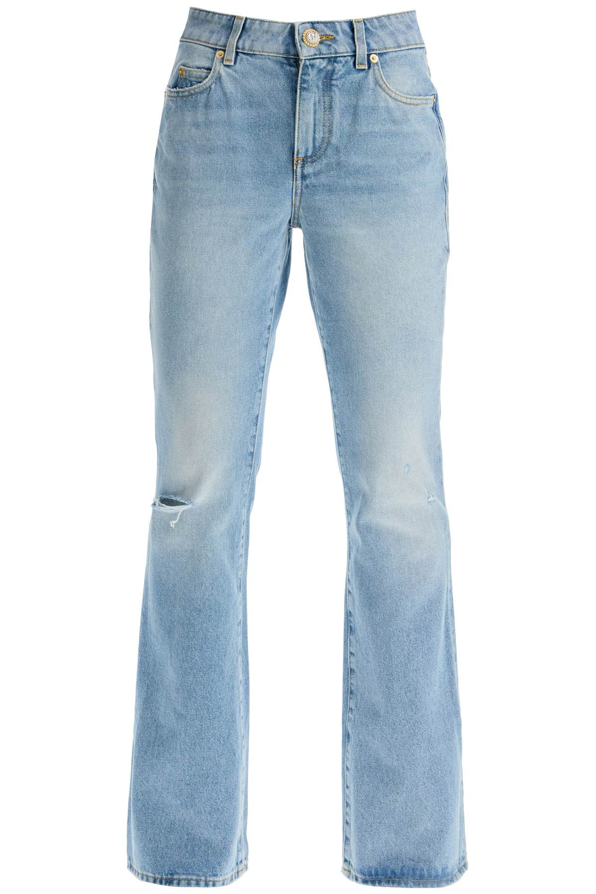 Quần Jeans Ống Loa Cạp Trung