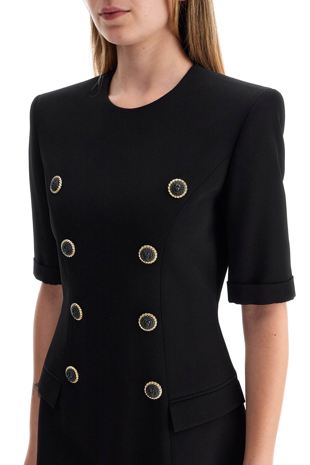 BALMAIN Elegant Mini Dress with Decorative Buttons