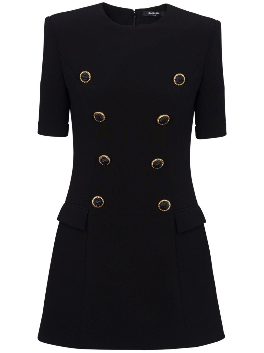 BALMAIN Elegant Mini Dress with Decorative Buttons