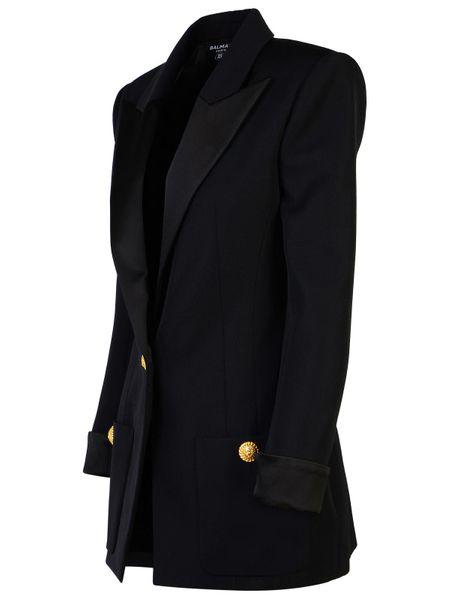 BALMAIN Elegant One-Button Wool Jacket