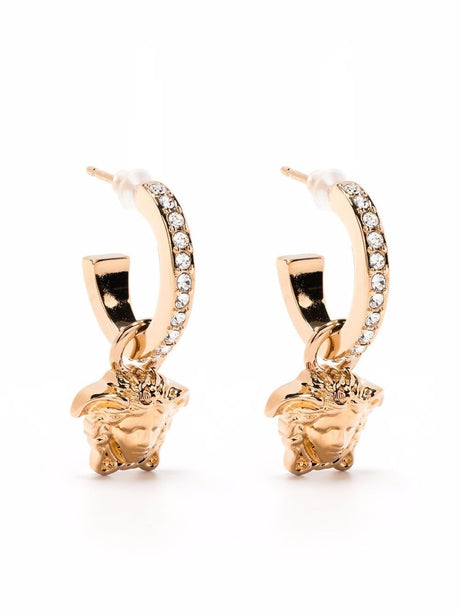 VERSACE Crystal Medusa Mini Hoop Earrings