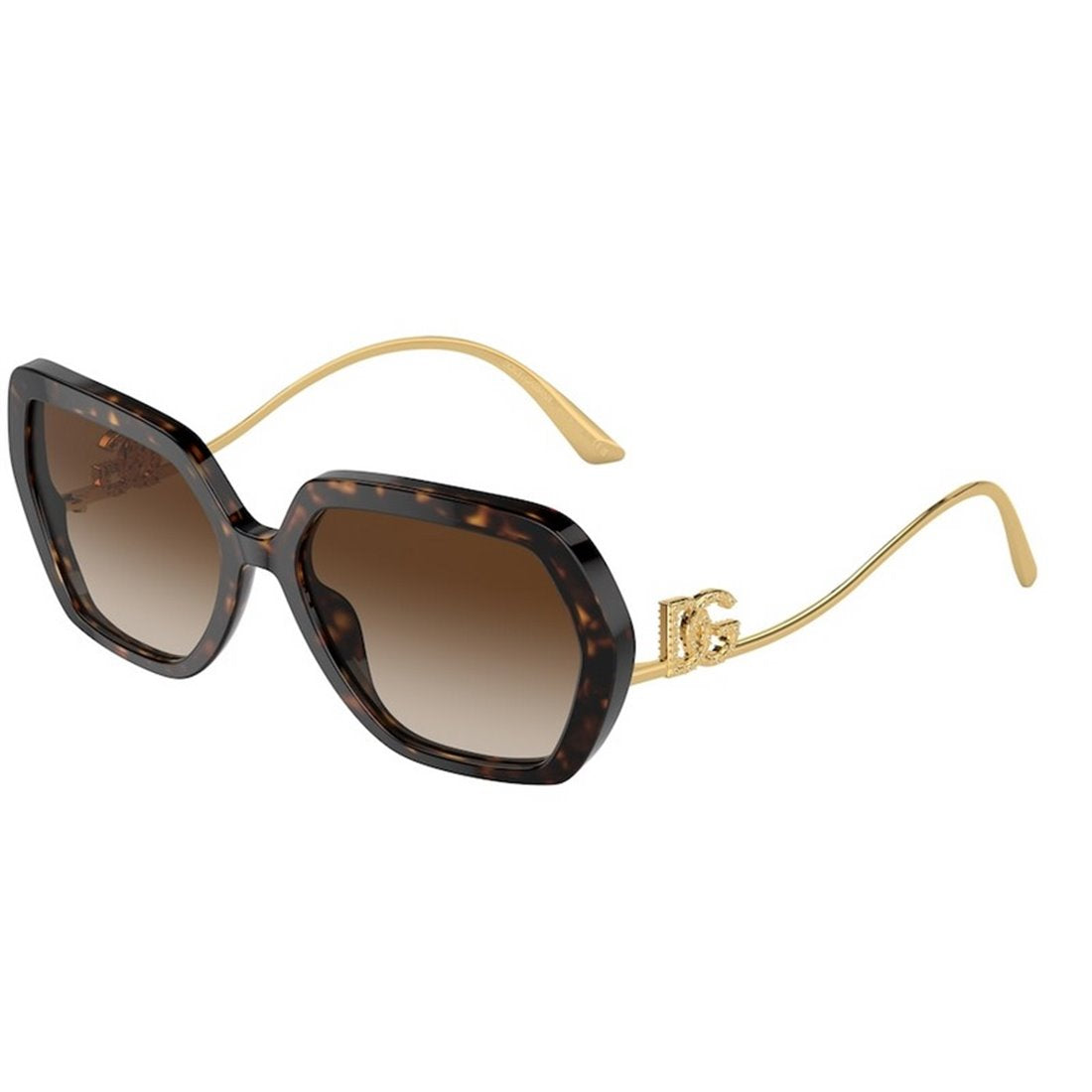 DOLCE & GABBANA Chic Havana Oversized Sunglasses for Women